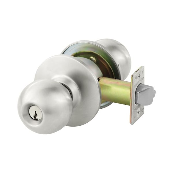 Sargent Classroom Cylindrical Lock Grade 1 with B Knob and L Rose and ASA Strike and LA Keyway Satin Stainle 288XG37LB32D - main